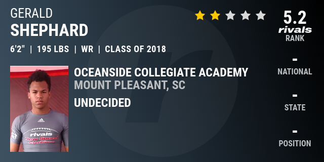 Gerald Shephard 2018 Wide Receiver Rivals Com
