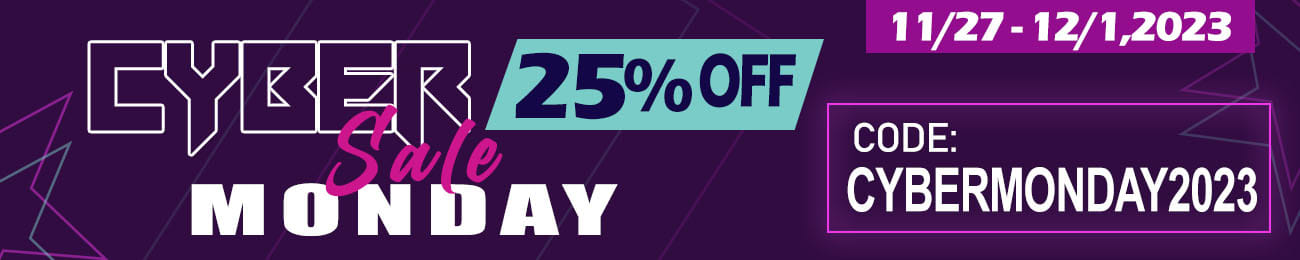 Cyber Monday Sale!: 25% OFF SITEWIDE. CODE: CYBERMONDAY2023