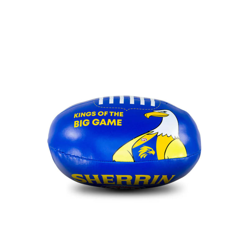 33728 WEST COAST EAGLES AFL TEAM SOFT BALL FOOTBALL KEYRING CHAIN 