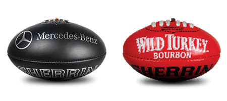 Mercedes and Wild Turkey custom footballs