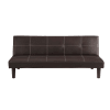 Homegear Faux Leather Sofa Bed Brown