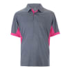 Woodworm Heather Golf Polo Shirts - Grey / Pink