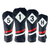 Ram Golf Premium Vintage Style PU Leather Headcovers Set, Retro Black, Driver, Fairway Woods, Hybrid (1,3,5,X) #