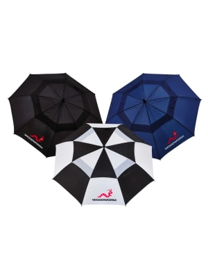 3x Woodworm Double Canopy 60" Golf Umbrellas