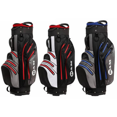 Ram Golf Waterproof Cart / Trolley Bag - 14 Way Club Dividers