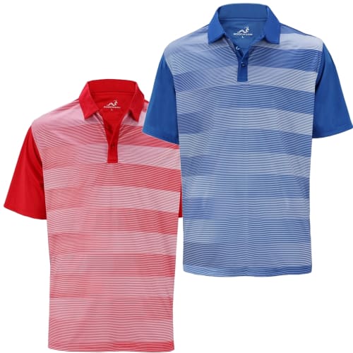 Woodworm Golf Clothes Select Stripe Mens Polo Shirts 3 Pack