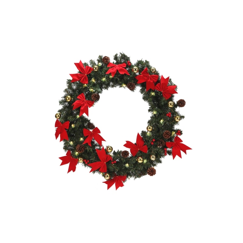 Homegear 75cm Christmas Wreath With Lights