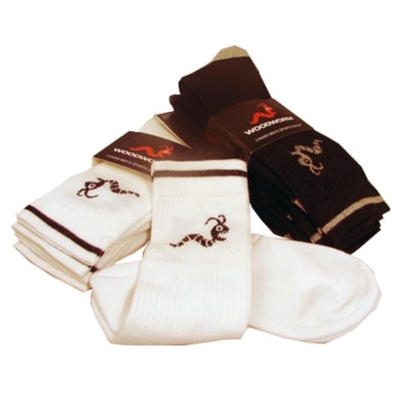 3 Pack Woodworm Sports Socks - Size 6-8