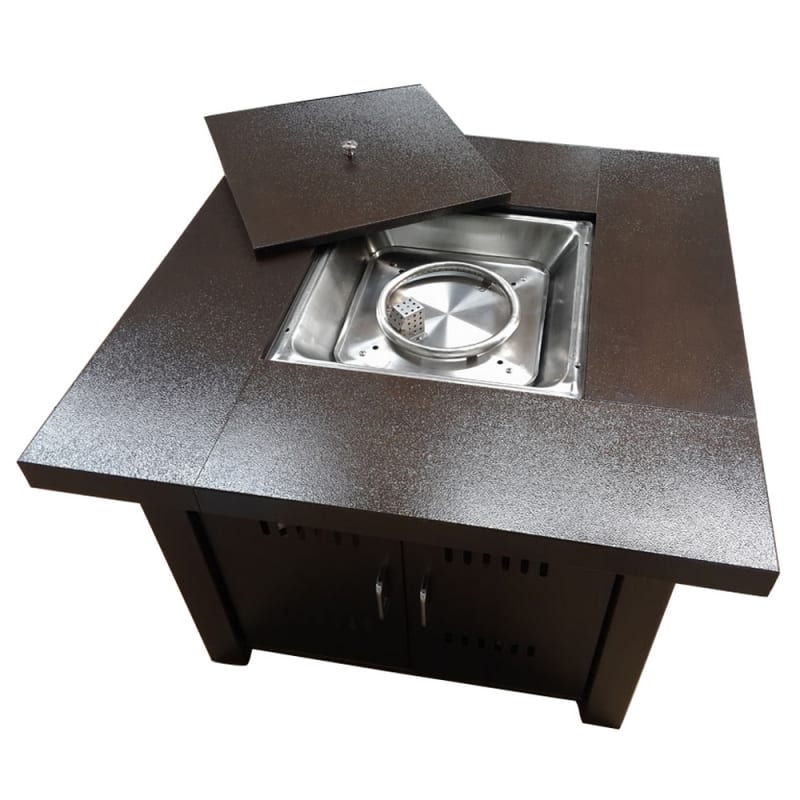 OPEN BOX Palm Springs Hammered Bronze Gas Fire Pit just ...