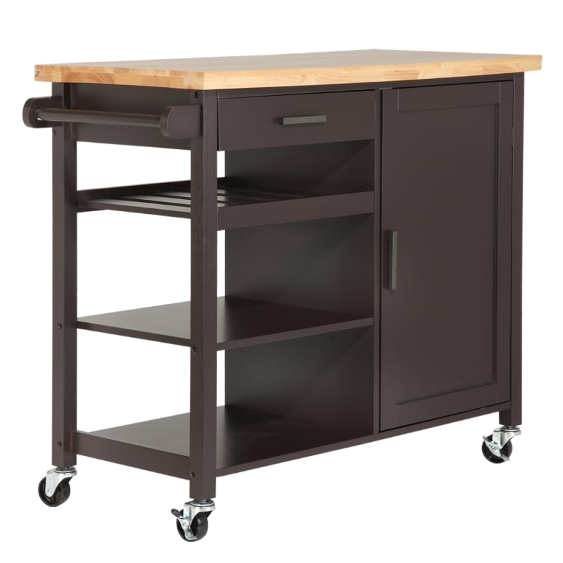 Homegear Utility V2 Kitchen Storage Cart Island Brown just ...