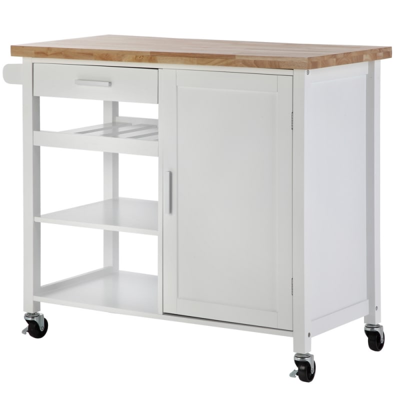 Homegear Utility Kitchen Storage Cart Island White just ...