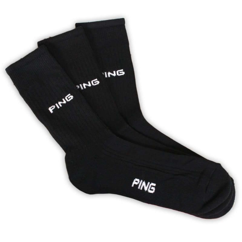 Ping Dalton II Black Socks - 3 Pack -  UK Size 7-11