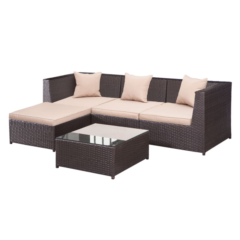 Open Box Palm Springs Outdoor 5 Pc Furniture Wicker Patio Set W Chairs Table Cushions Golf Outlets Of America Golf Outlets Of America