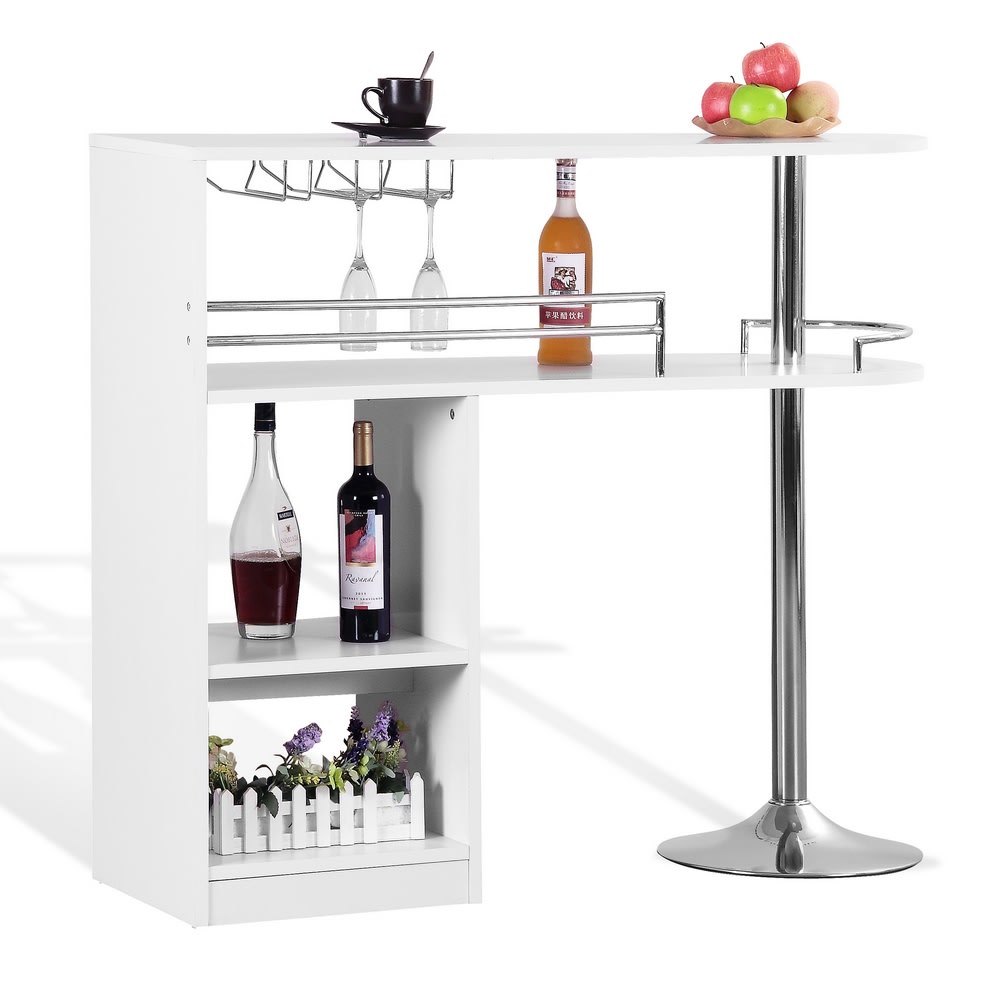 Homegear Kitchen Cocktail Bar Table - White just $144.99 ...