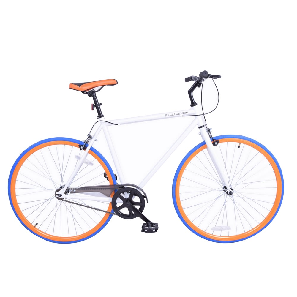 orange fixie bike