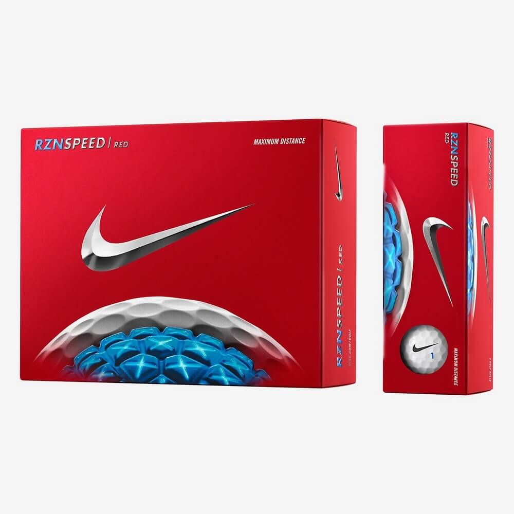 12 Nike RZN Speed Red Golf Balls (White 
