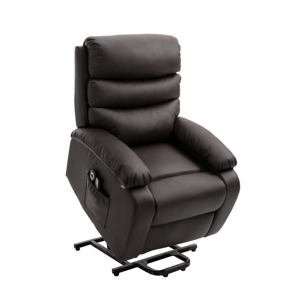 Open Box Homegear Pu Leather Power Lift Electric Recliner Chair With Massage Heat And Vibration With Remote Brown Just 259 99 Electric Recliners And Massage Chairs At Shop247 Com