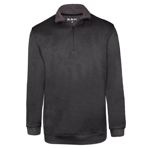 Ram Golf 1/4 Zip Pullover Sweater, Dark Grey