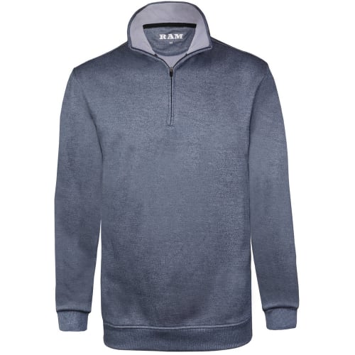Ram Golf 1/4 Zip Pullover Sweater, Blue Grey