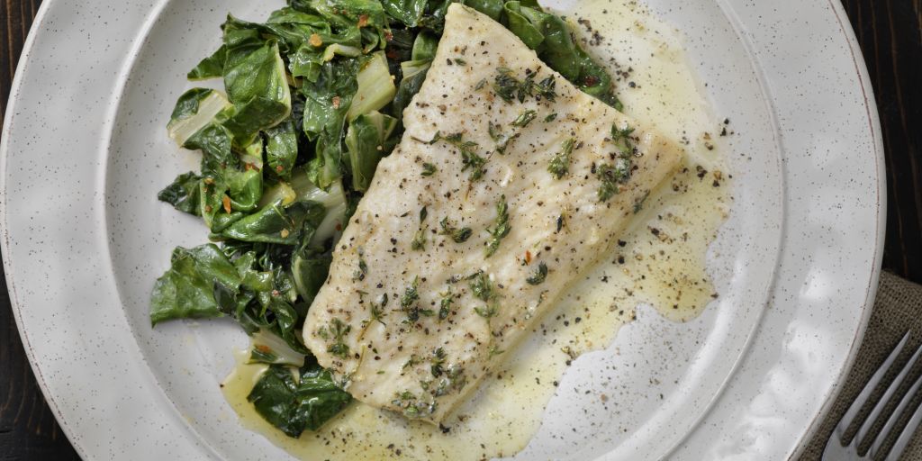 Poached Sea Bass with Basil Broth Recipe Sharecare