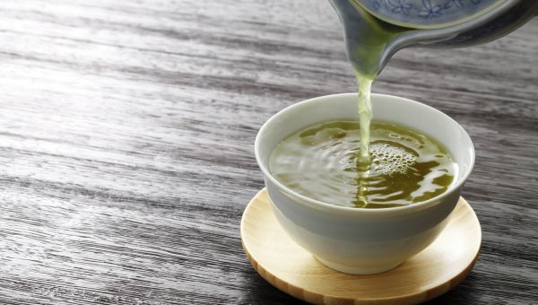 a cup of green tea