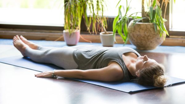 shavasana yoga pose inside