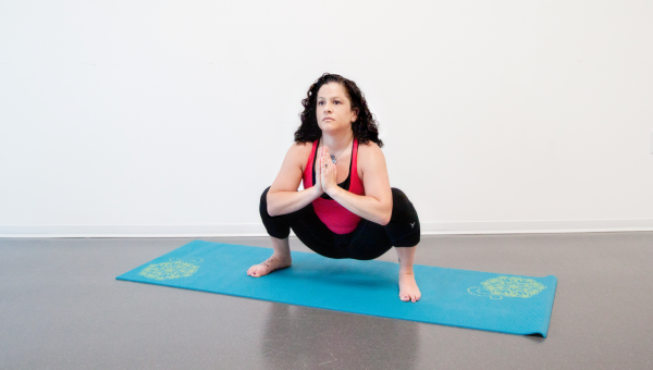 yoga SQUAT POSE (MALASANA)