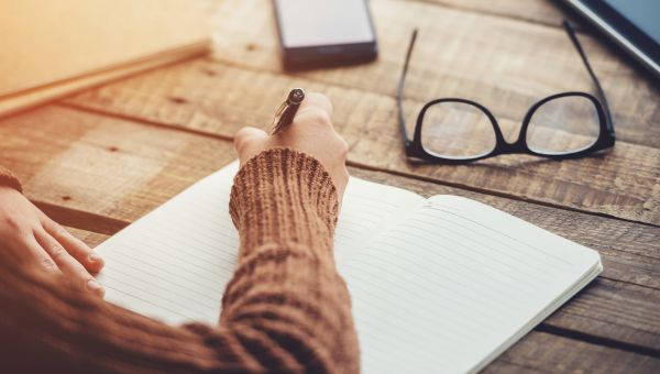 woman writing