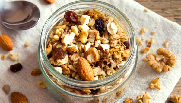 granola, nuts, cranberries, dried fruit, breakfast, healthy snacks