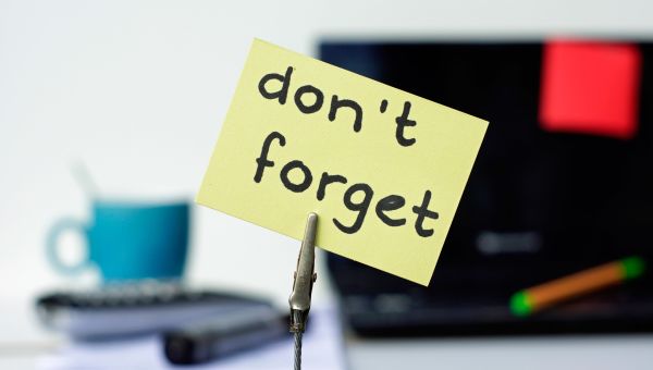 sticky note, don't forget, remember, memory