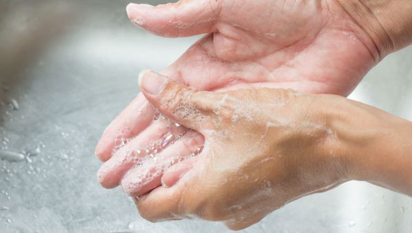 washing hands, sink, water