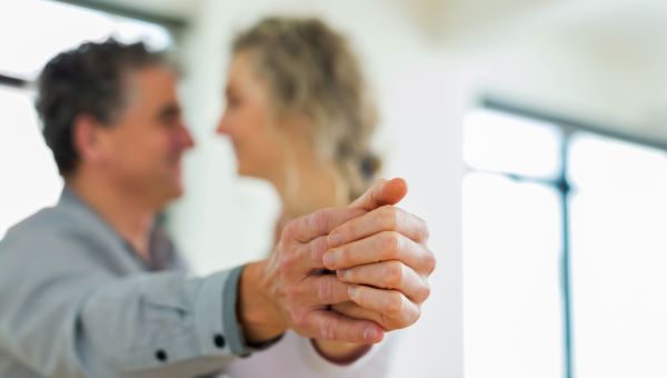 happy couple dancing