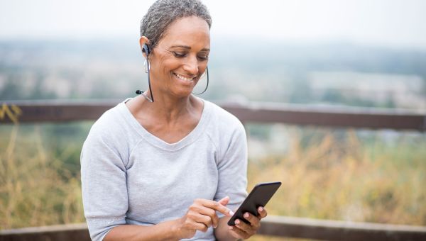 woman on her cell phone