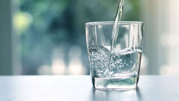 pouring glass of water