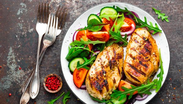 grilled chicken with vegetables