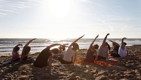 yoga on the beach