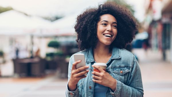 woman feeling good