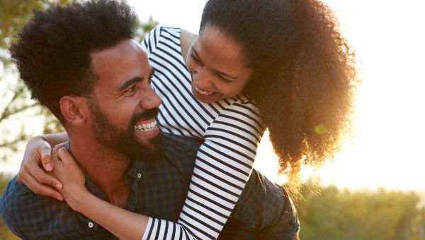 couple having fun in the park