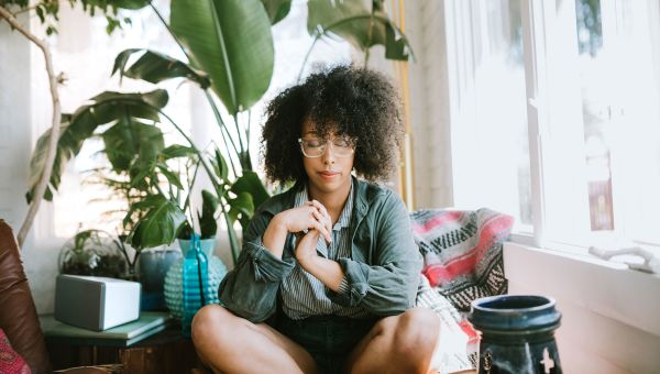 Young woman meditating