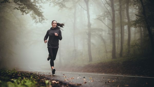 young woman jogging