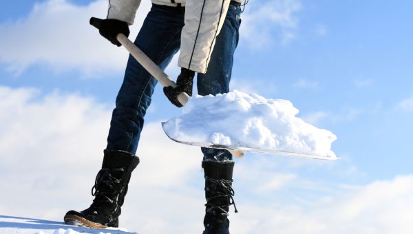 shoveling snow