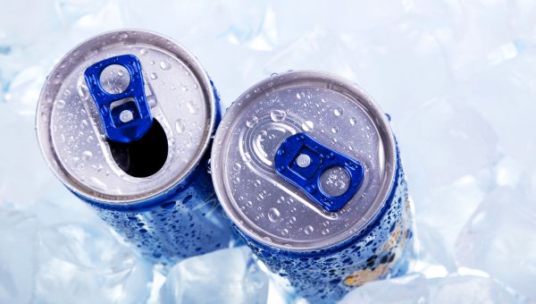 two cans of energy drinks