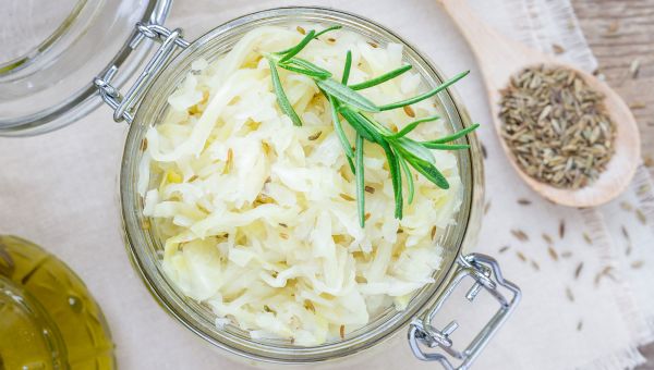 a "lucky" bowl of sauerkraut