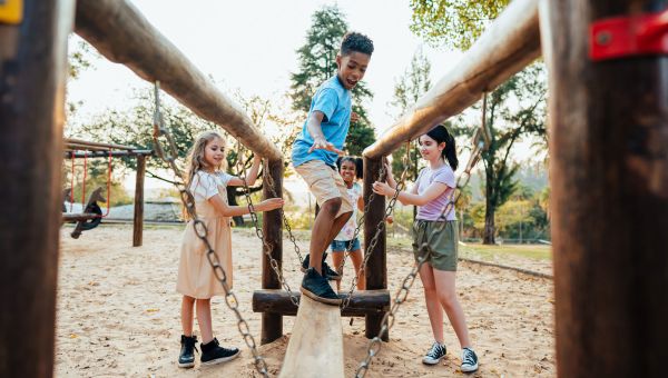 kids on playground