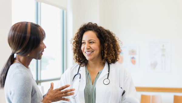 female doctor with patient