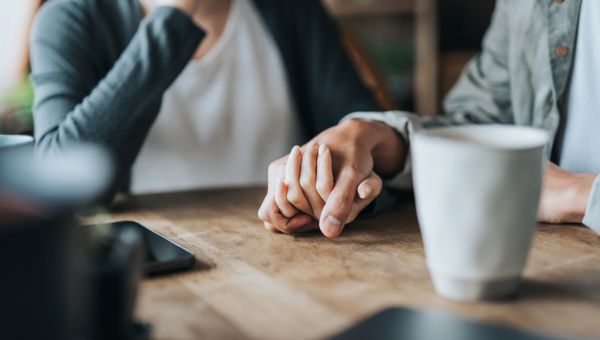 couple holding hands