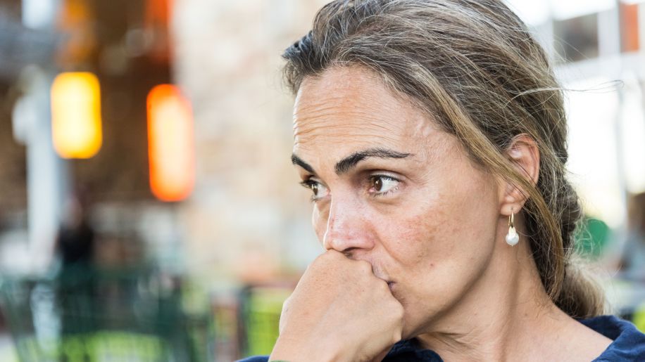 Pensive senior woman