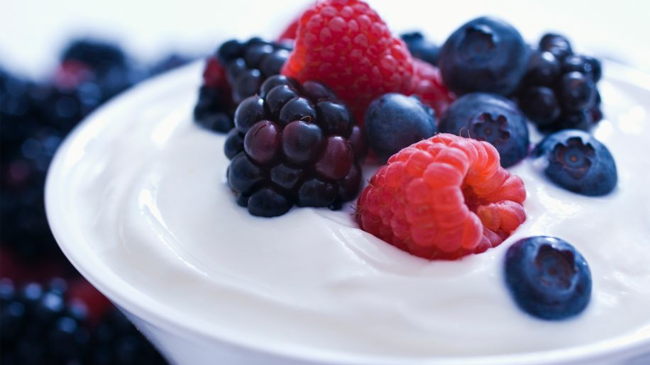 yogurt and fresh fruit