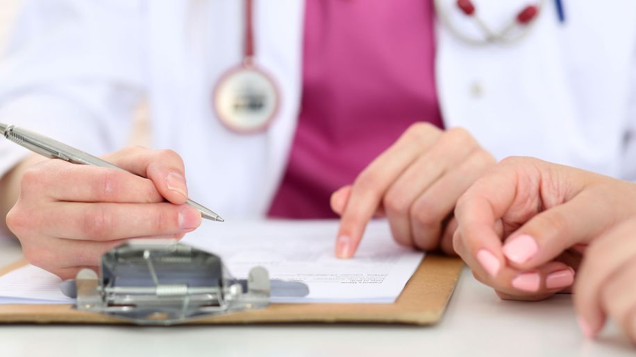 doctor with a clipboard