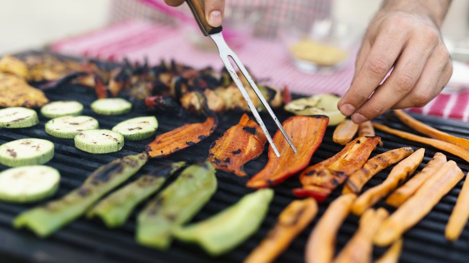 grilled vegetables, zucchini, tomatoes